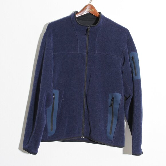 Arc'teryx Polartec Fleece Jacket Full Zip Navy Blue Vintage Size Large - Picture 1 of 15